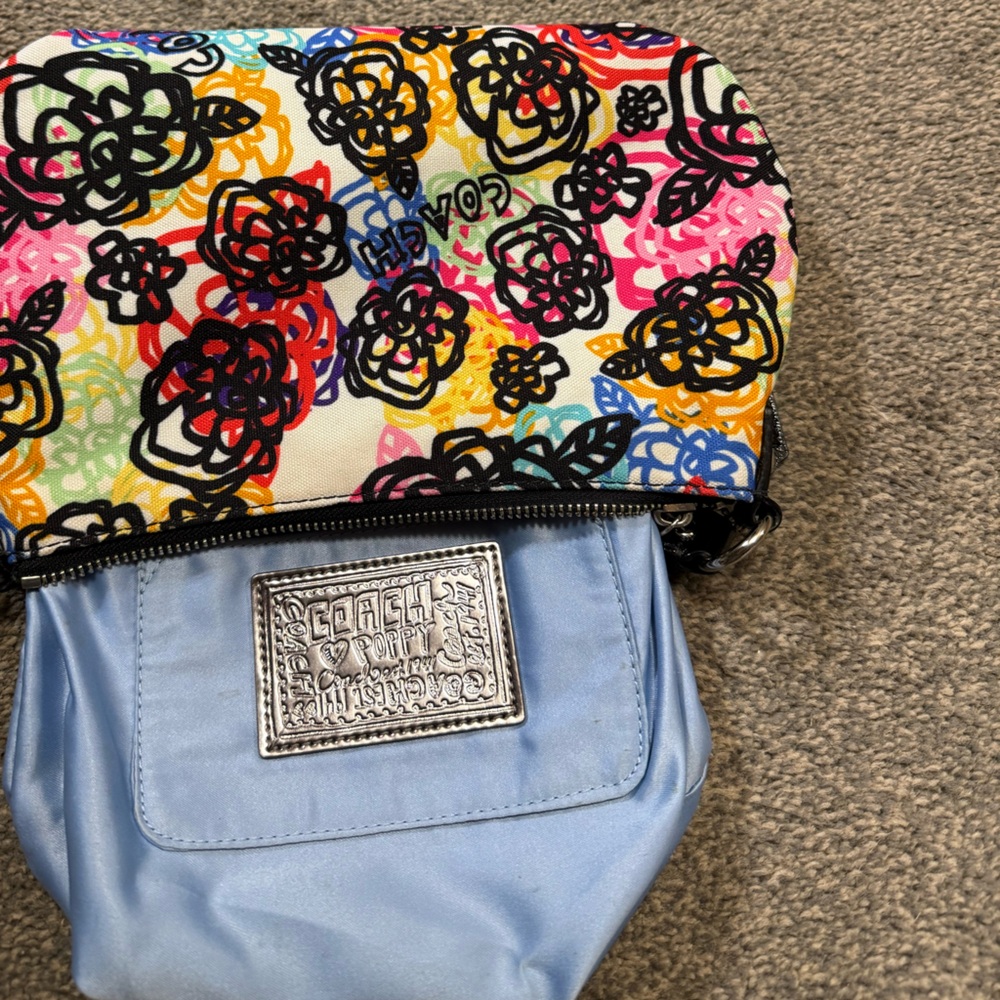 Rare Coach Graffiti Flowers Poppy Shoulder Bag - Picture 3 of 3